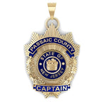 Personalized Police Badge Necklace or Charm - Shape 9