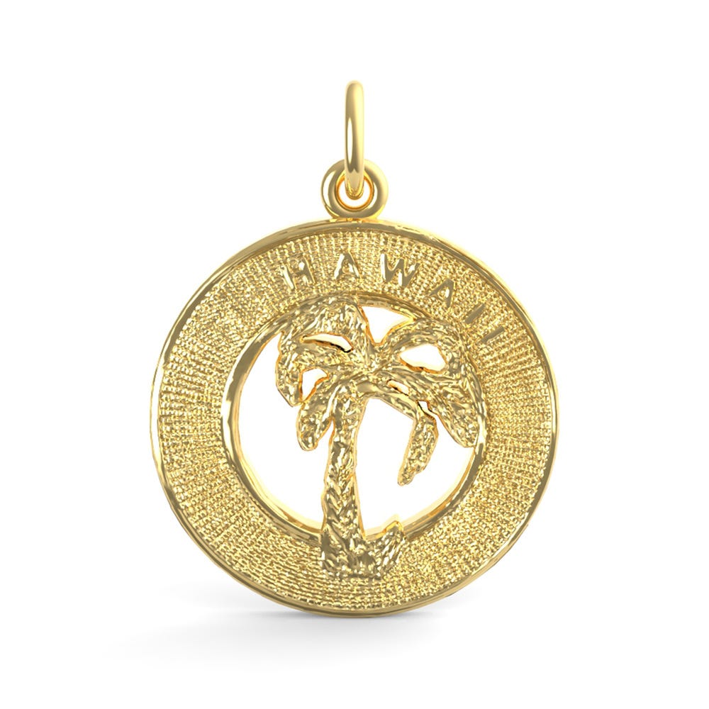 Hawaii Palm Tree Ring Charm