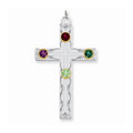 Crystal Family Cross Pendant