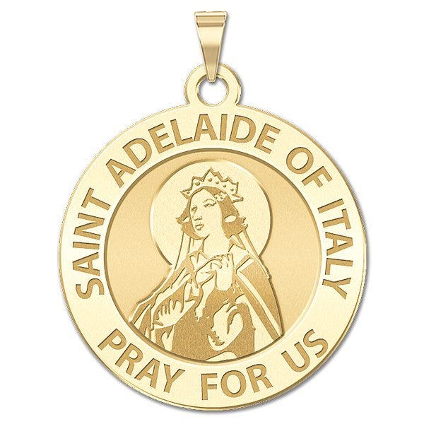 Saint Adelaide Of Italy Round Medal
