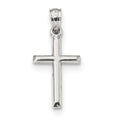 10K White Gold Hollow Cross Pendant