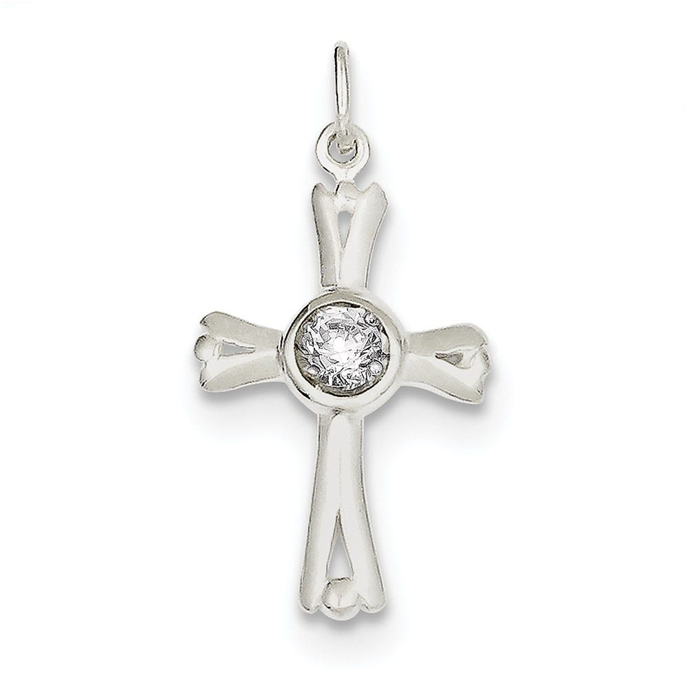 Cubic Zirconia Cross Pendant