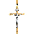 Two Tone Crucifix Pendant