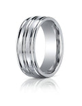 Cobalt Chrome Comfort Fit Ridged Edge Approx. 0.31 Inch Wedding Band