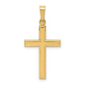 14K Hollow Cross Pendant