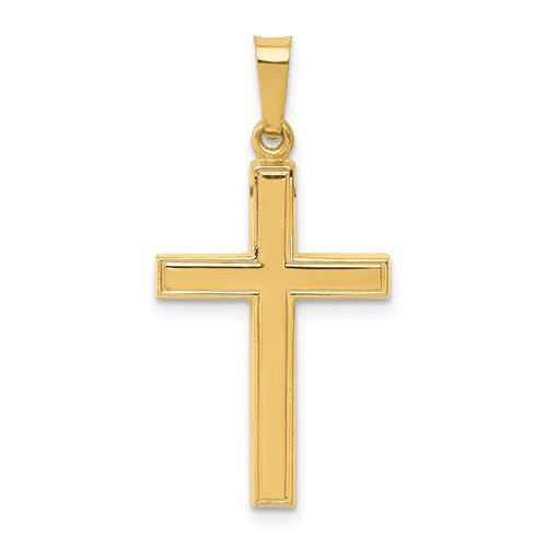 14K Hollow Cross Pendant