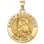Saint Accursius Round Religious Medal