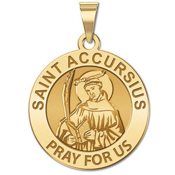 Saint Accursius Round Religious Medal