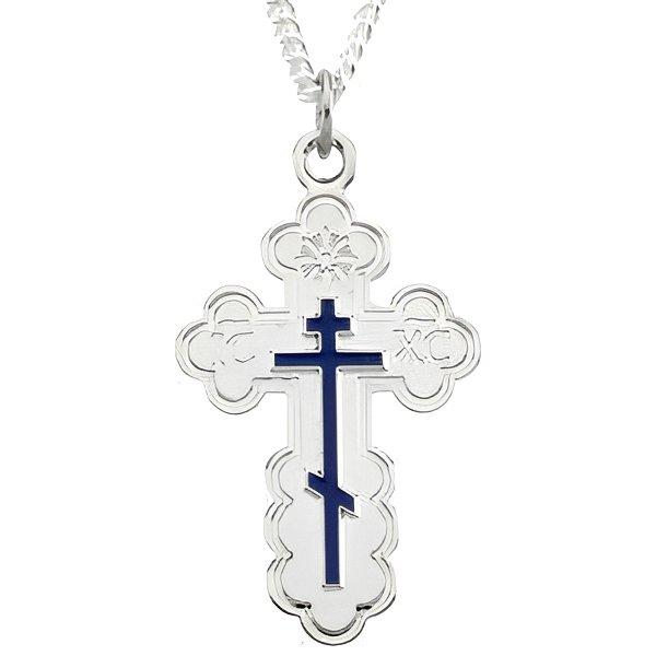 St. Andrew Cross With Blue Enamel