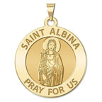 Saint Albina Round Religious Medal