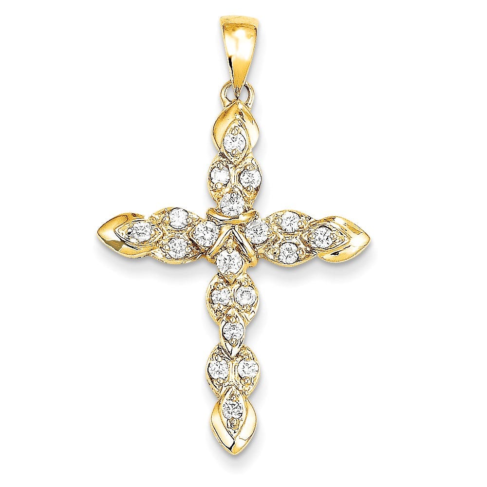 Diamond Stone-Set Cross Pendant