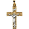Two-Tone Crucifix Pendant