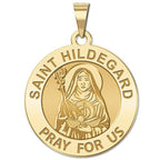 Saint Hildegard Round Religious Medal