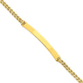 Custom Engraved 14K Gold Women's Curb Link ID Bracelet