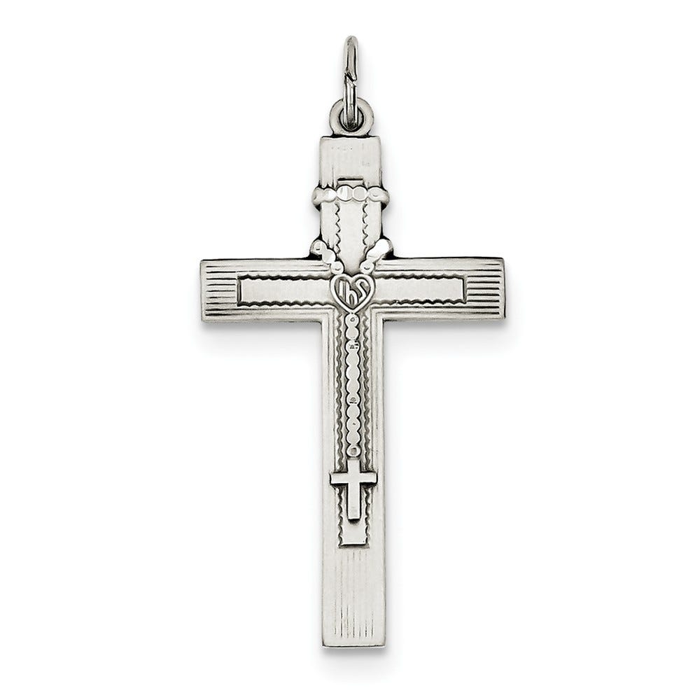 Antiqued Rosary Cross Pendant