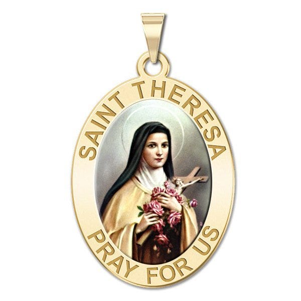 Saint Theresa Oval Religious Medal