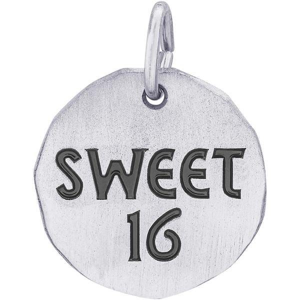 Sweet 16 Charm Tag Engravable