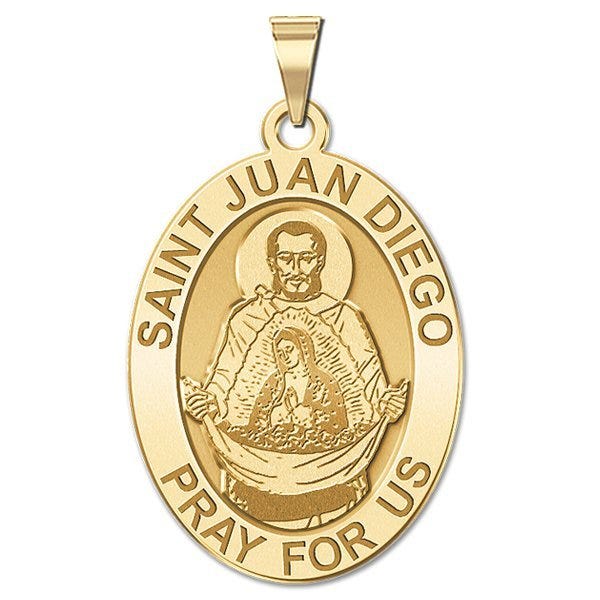 Saint Juan Diego Oval Religious Medal