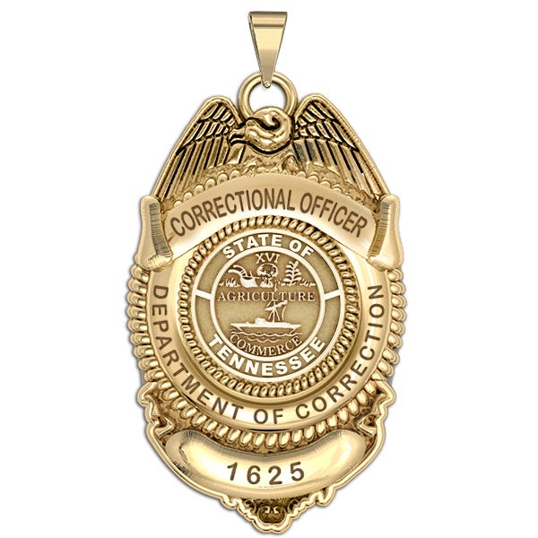 Personalized Tennessee Corrections Badge with Your Number