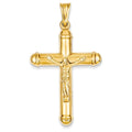 14K Yellow Gold Reversible Crucifix Pendant