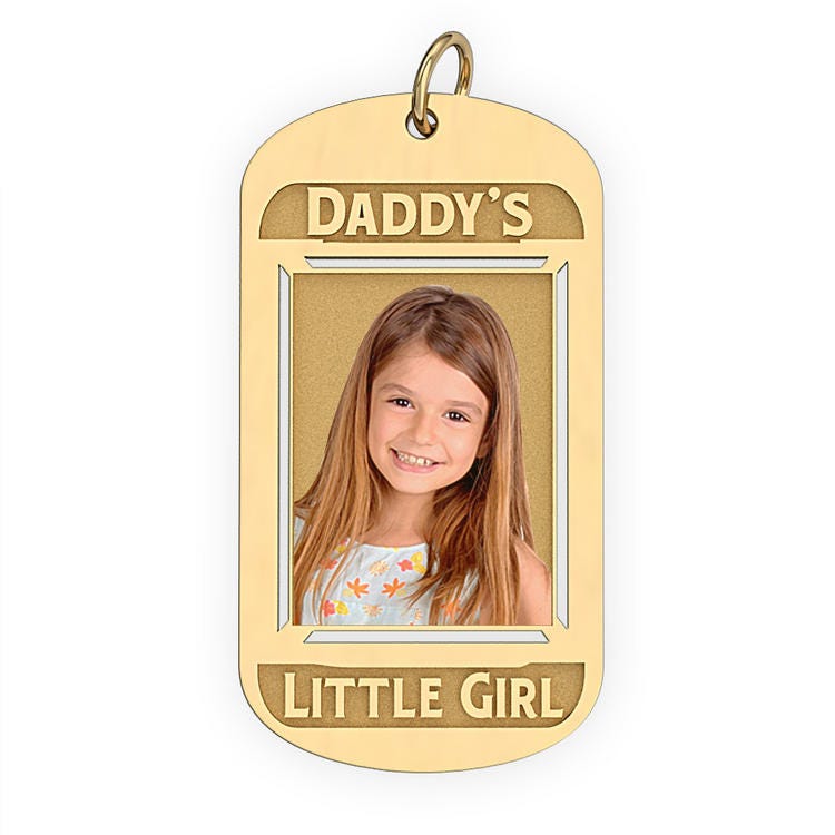 Daddy's Little Girl Dog Tag Pendant