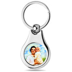 Stainless Steel Color Saint Gianna Beretta Molla Keychain