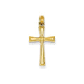 14K Diamond-Cut X Cross Pendant