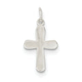Polished Rounded-Arm Cross Charm