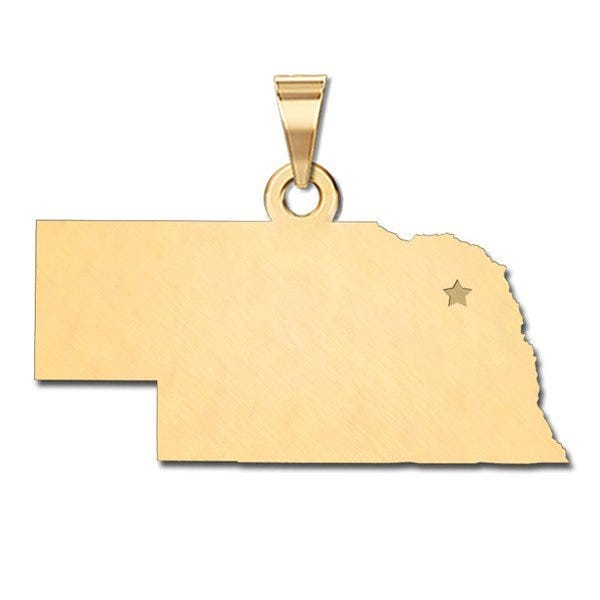 Personalized Nebraska Pendant or Charm