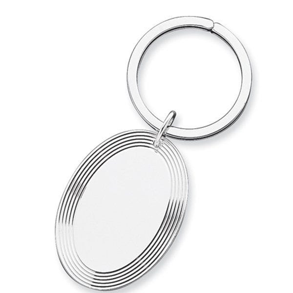 Engravable Sterling Silver Keychain