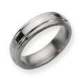 Titanium Grooved Edge Approx. 0.24 Inch Polished Wedding Band