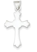 Sterling Silver Fleur De Lis Cross Pendant