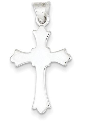 Sterling Silver Fleur De Lis Cross Pendant