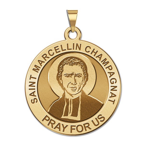 Saint Marcellin Champagnat Round Religious Medal