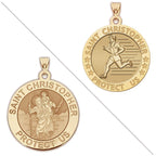 Men's Track & Field - Saint Christopher Doubledside Sports Religious Medal