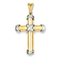 Two-Tone Fancy Cross Pendant
