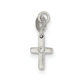 Cz Polished Cross Charm