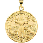 14K Gold Saint Francis Medal