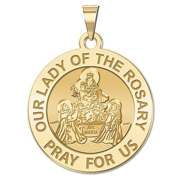 Our Lady Of The Rosary Religious Medal
