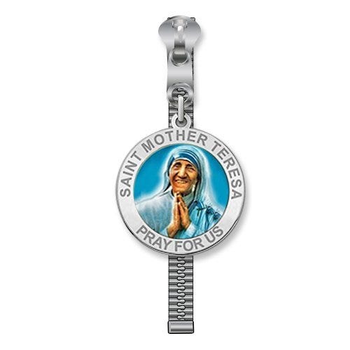 Mother Teresa Religious Zipper Pull