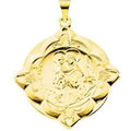 14K Gold Saint Anthony Religious Medal