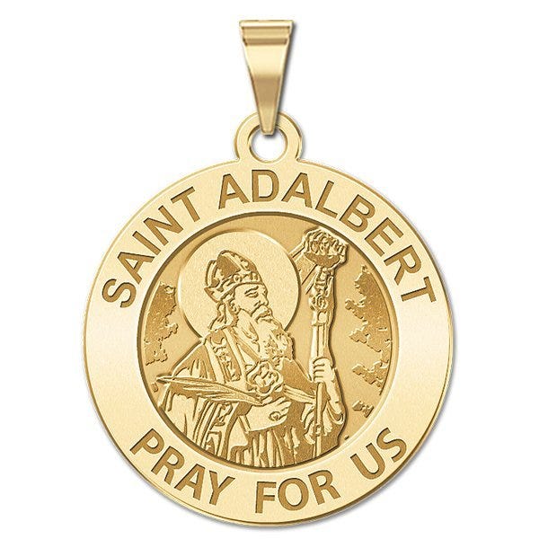 Saint Adalbert Round Religious Medal