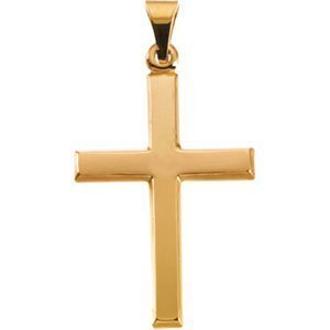14K Yellow Gold Cross Pendant
