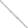 Custom Engraved 14K Gold Women's Figaro Link ID Bracelet