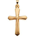 14K Yellow Gold Flared-Tip Cross Pendant