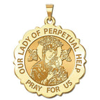Our Lady Of Perpetual Help Scalloped Medal