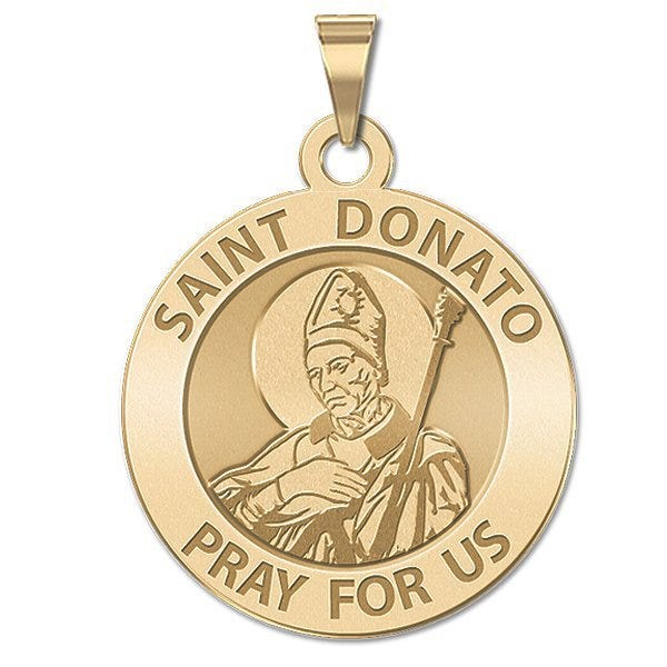 Saint Donato of Arezzo Round Religious Medal