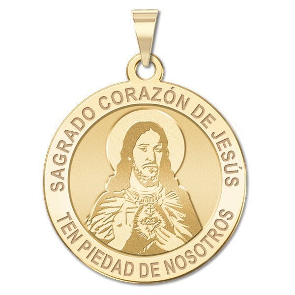 Sacred Heart Of Jesus Round Religious Medal