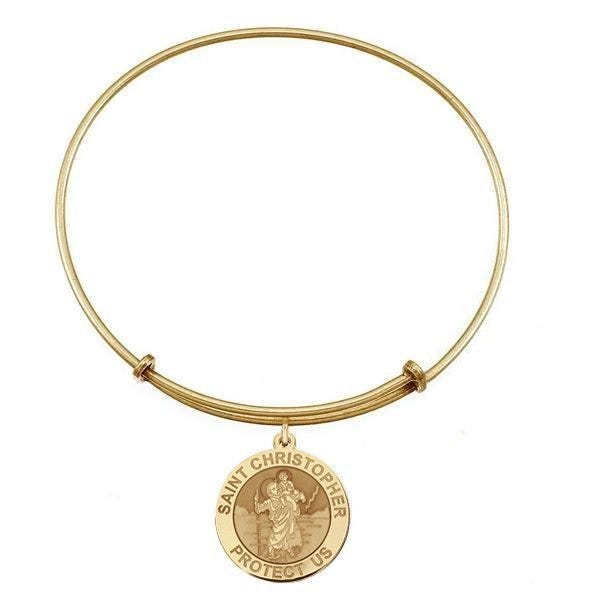 Expandable Bracelet With Saint Christopher Charm