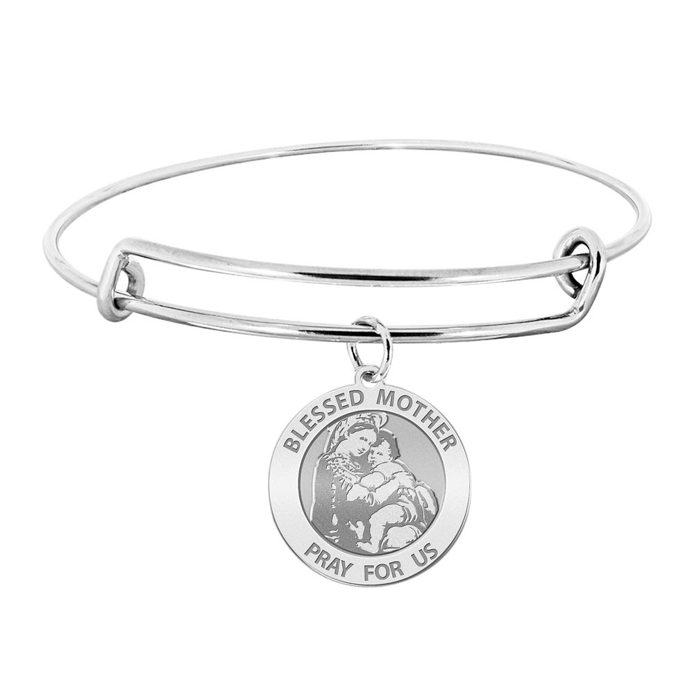 Blessed Mother Virgin Mary Expandable Bracelet